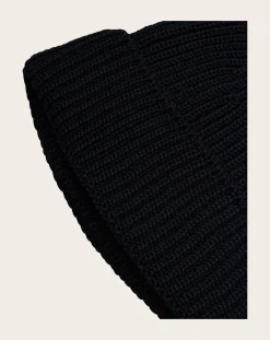 S.N.S Herning Bonnets, Casquettes-Merino wool Fender hat Noir