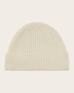 S.N.S Herning Bonnets, Casquettes-Merino wool Fender hat Blanc