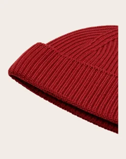 S.N.S Herning Bonnets, Casquettes-Merino wool Fender hat Rouge