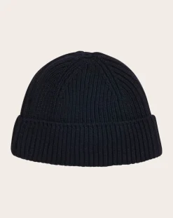 S.N.S Herning Bonnets, Casquettes-Merino wool Fender hat Bleu marine