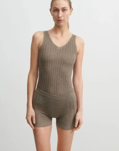 FUB Pulls, Gilets-Merino Wool Fine Knit Sweater - Women's Collection Noisette