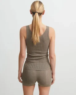 FUB Pulls, Gilets-Merino Wool Fine Knit Sweater - Women's Collection Noisette