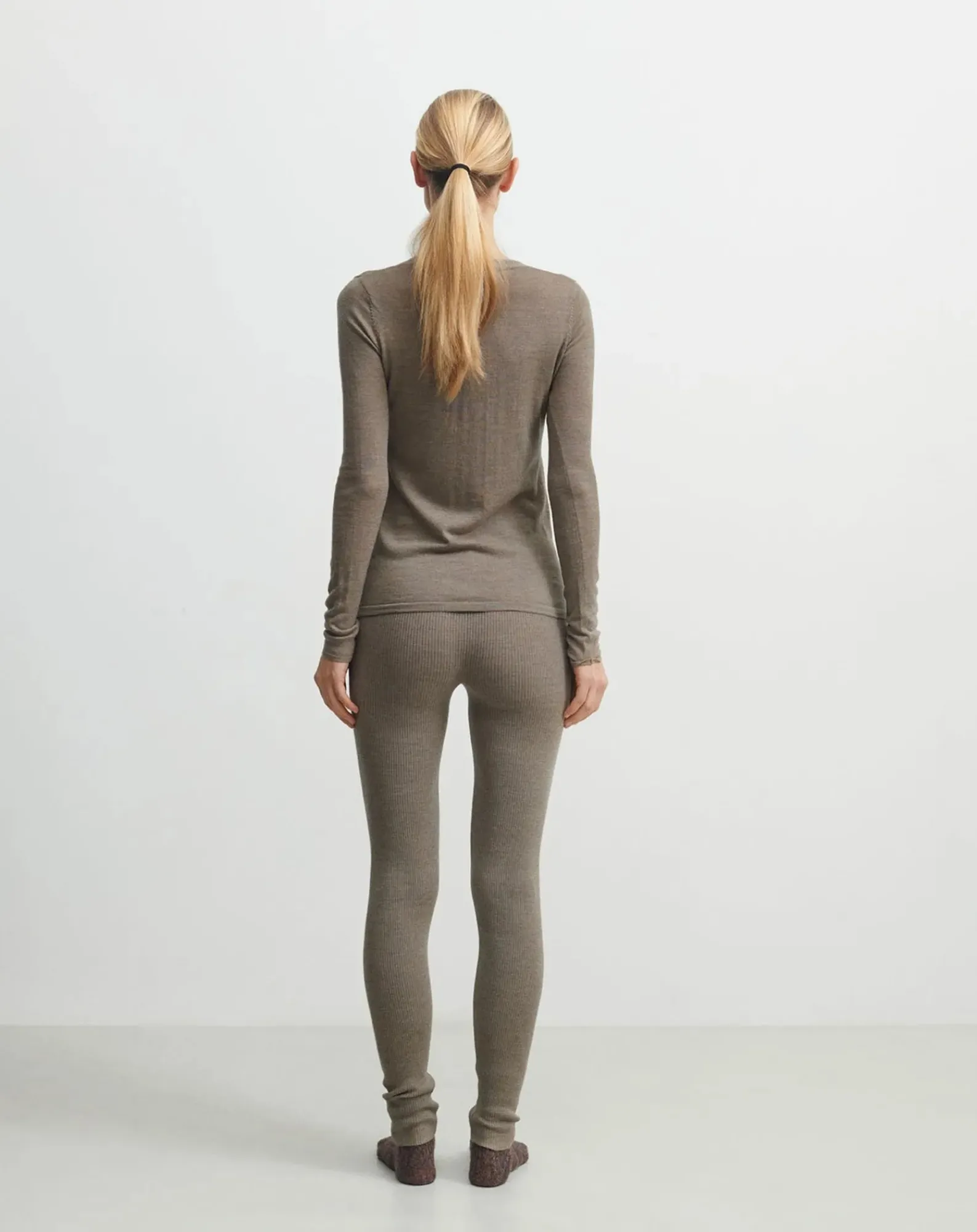 FUB Pantalons, Jeans-Merino Wool Legging - Women's Collection Beige