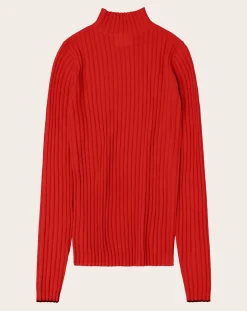 FUB Tee-Shirts, Tops-Merino wool ribbed crewneck undershirt - Women's Collection Rouge