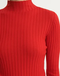 FUB Tee-Shirts, Tops-Merino wool ribbed crewneck undershirt - Women's Collection Rouge