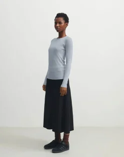 FUB Robes, Jupes-Merino Wool Skirt - Women's Collection Noir