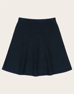 FUB Robes, Jupes-Merino Wool Skirt - Women's Collection Bleu marine