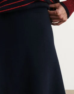 FUB Robes, Jupes-Merino Wool Skirt - Women's Collection Bleu marine
