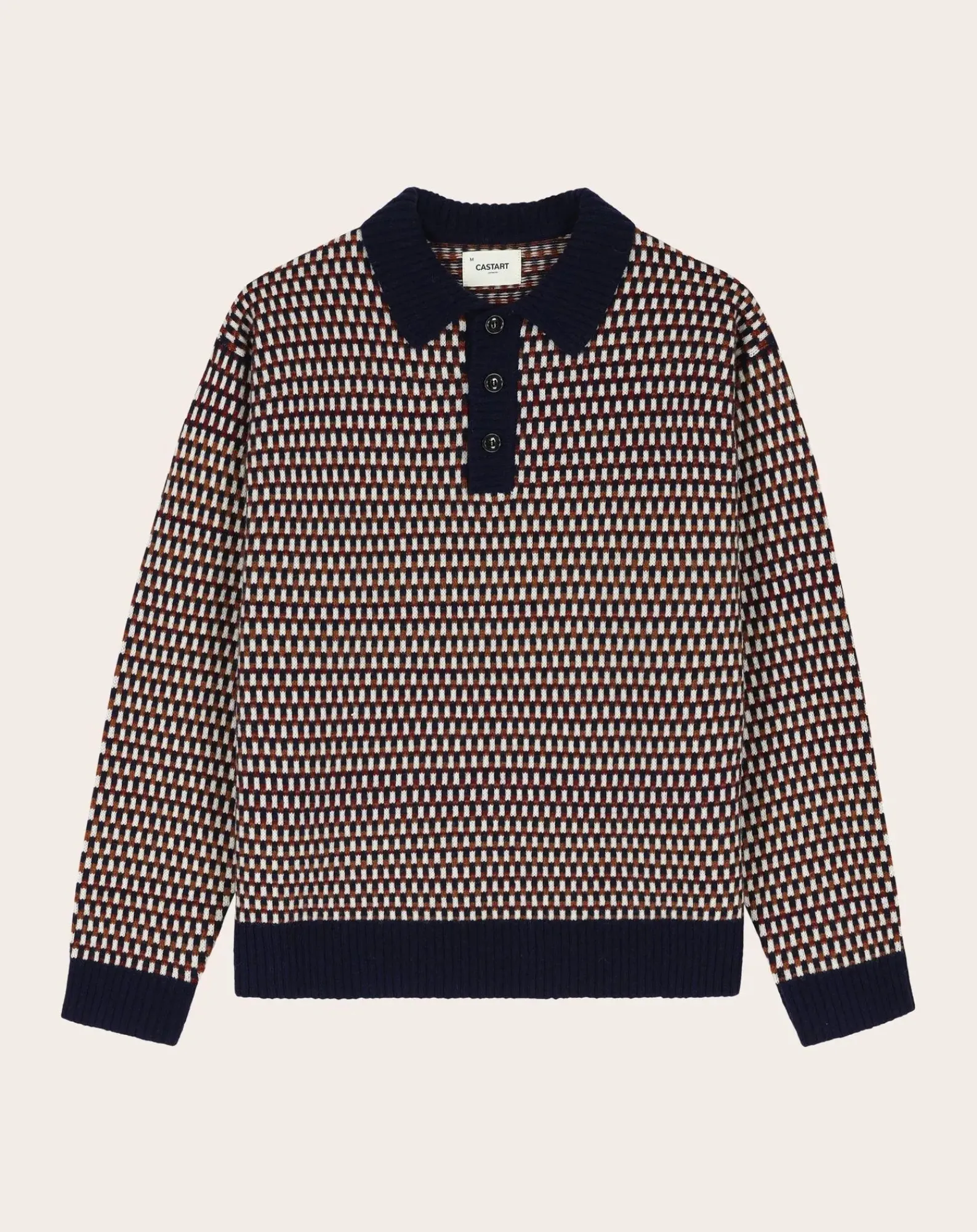 Castart Pulls, Gilets-Meryon knitted polo sweater Rouge