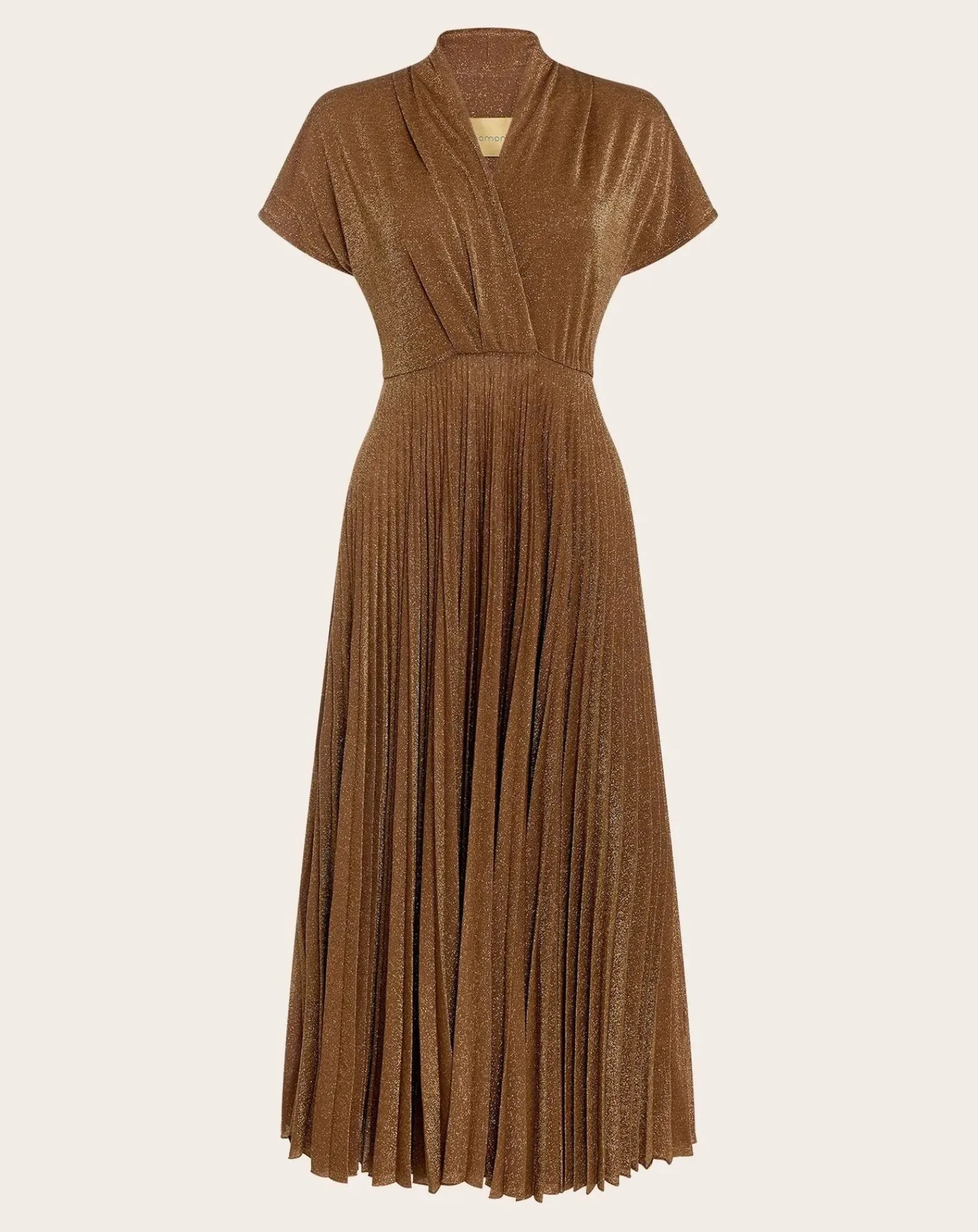 Momoni Robes, Jupes-Metallic Derby Dress Tabac