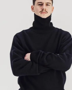 Parages Pulls, Gilets-Michel Superfine Merino Wool Sweater Noir