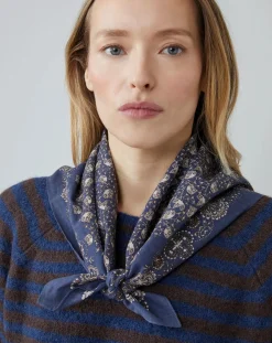 Moismont Echarpes, Foulards-Milan scarf N°675 Bleu gris
