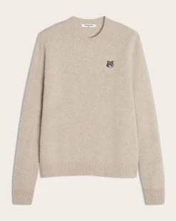 Maison Kitsuné Pulls, Gilets-Milano Lambswool Fox Head Sweater Beige