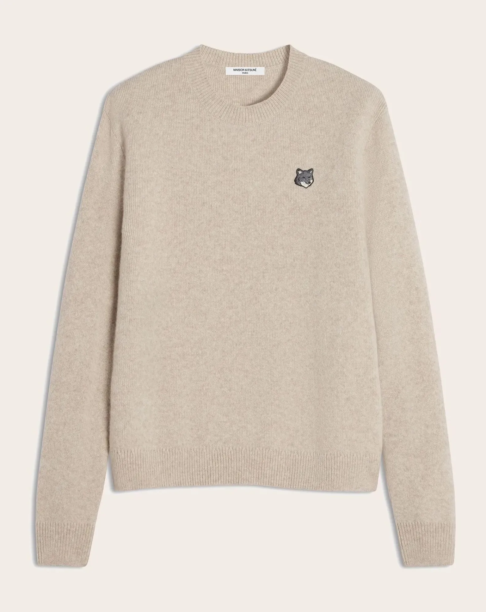 Maison Kitsuné Pulls, Gilets-Milano Lambswool Fox Head Sweater Beige