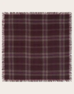 Bompard Echarpes, Foulards-Mini Carré Tartan Cashmere Scarf Mûre