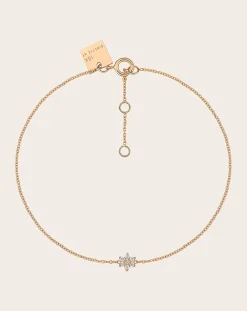 Ginette NY Bracelets-Mini Diamond Star bracelet Or rose