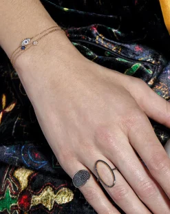 Ginette NY Bracelets-Mini Diamond Star bracelet Or rose