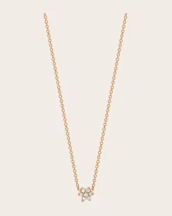Ginette NY Colliers-Mini Diamond Star necklace Or rose