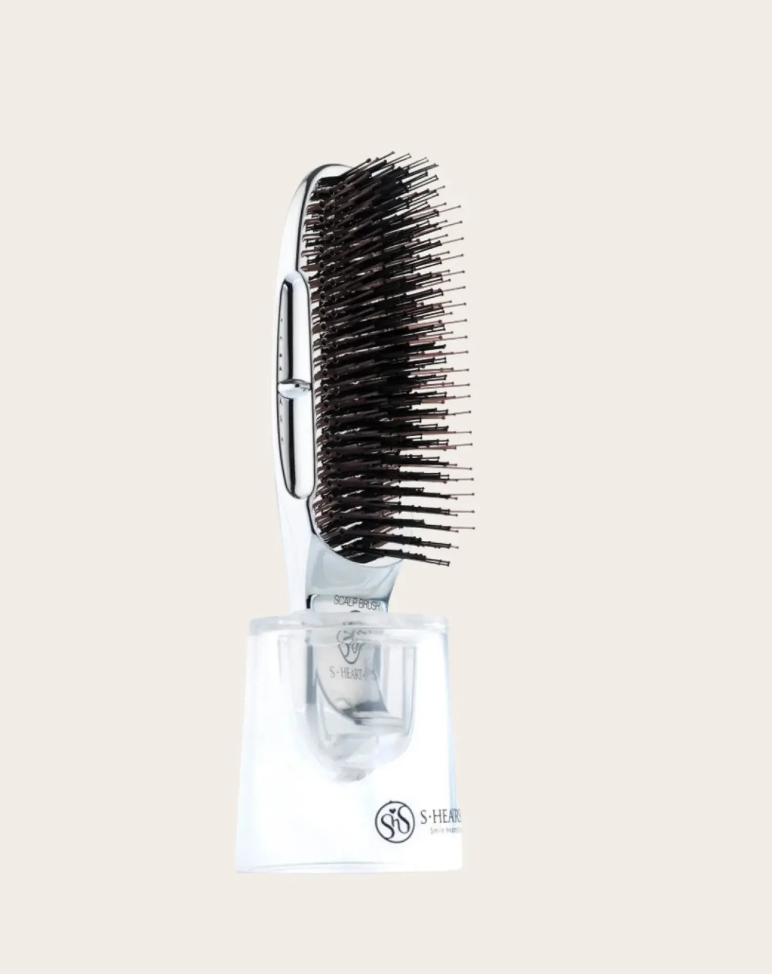 S.Heart.S Soins Des Cheveux|Brosses, Peignes-Mini Scalp+ Hairbrush for Thick Hair Argenté