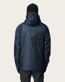 Houdini Vestes, Manteaux-M's Dunfri Jacket Recycled Polyester Bleu foncé
