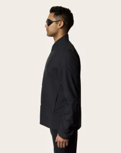 Houdini Vestes, Manteaux-M's Enfold Jacket Long Sleeve Recycled Polyester Noir