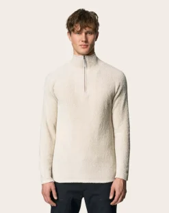Houdini Sweats-M's Lykan Half Zip Recycled Polyester Sweatshirt Ecru