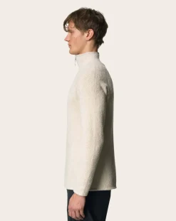 Houdini Sweats-M's Lykan Half Zip Recycled Polyester Sweatshirt Ecru