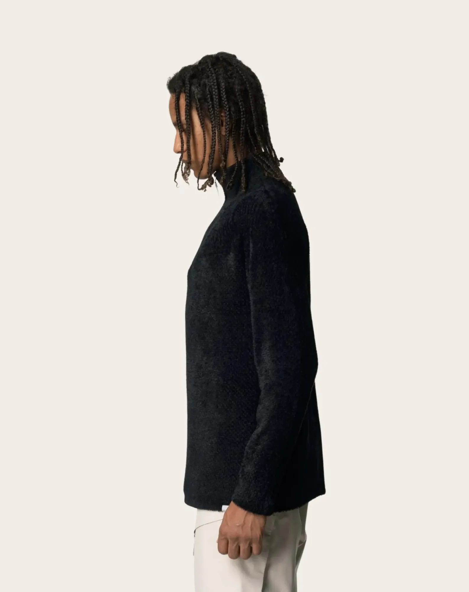 Houdini Sweats-M's Lykan Half Zip Recycled Polyester Sweatshirt Noir