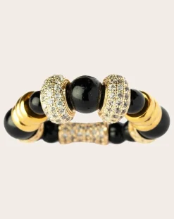 Sigal Bagues-Nefertiti Double Ring Noir