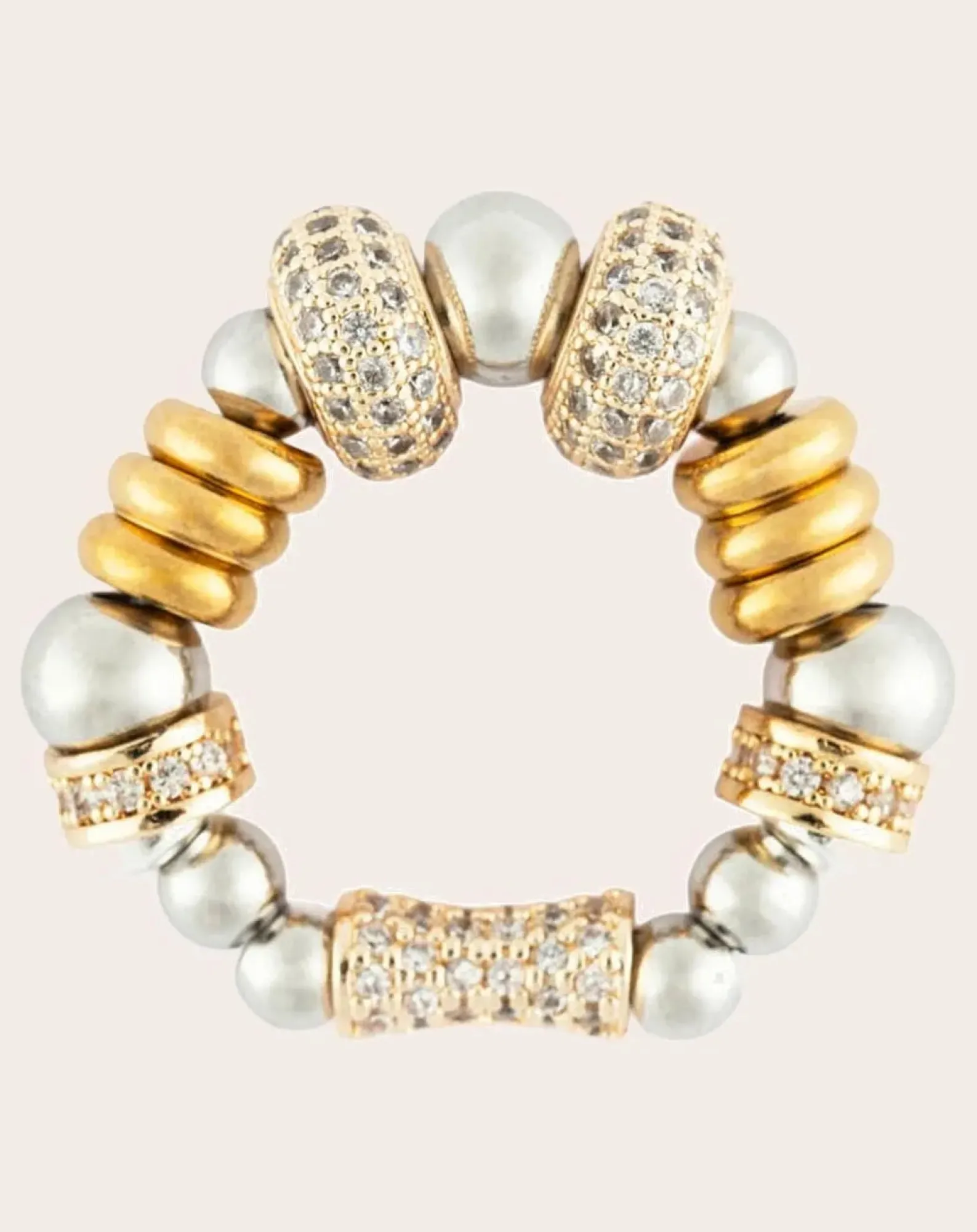 Sigal Bagues-Nefertiti Double Ring Doré