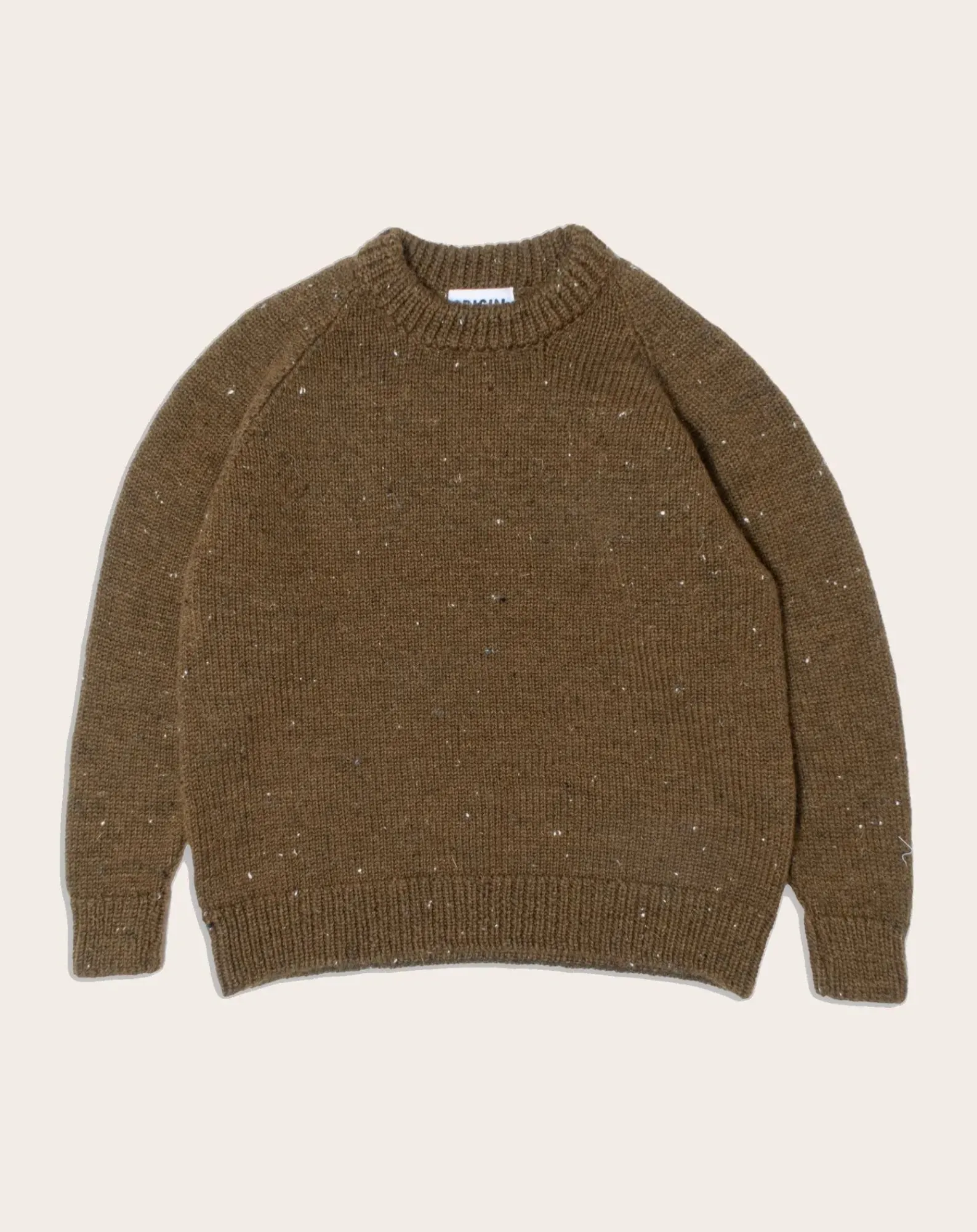 Origin Knitwear Pulls, Gilets-Nepp Raglan Sweater in British Wool Vert kaki