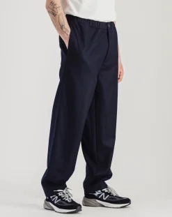 Parages Pantalons, Jeans-Nomad Wool Pants Bleu marine