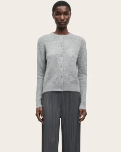 Samsoe Samsoe Pulls, Gilets-Nor short cardigan in wool and alpaca Gris