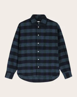 Castart Pulls, Gilets-North Point C wool plaid overshirt Bleu