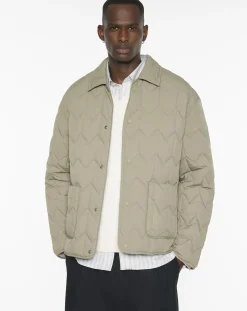 Maison Kitsuné Vestes, Manteaux-Nylon Quilted Jacket Taupe