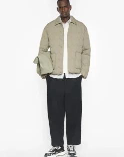 Maison Kitsuné Vestes, Manteaux-Nylon Quilted Jacket Taupe