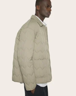 Maison Kitsuné Vestes, Manteaux-Nylon Quilted Jacket Taupe
