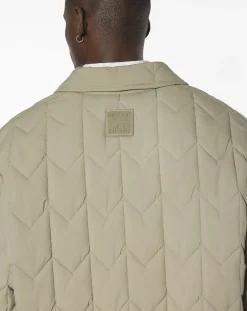 Maison Kitsuné Vestes, Manteaux-Nylon Quilted Jacket Taupe