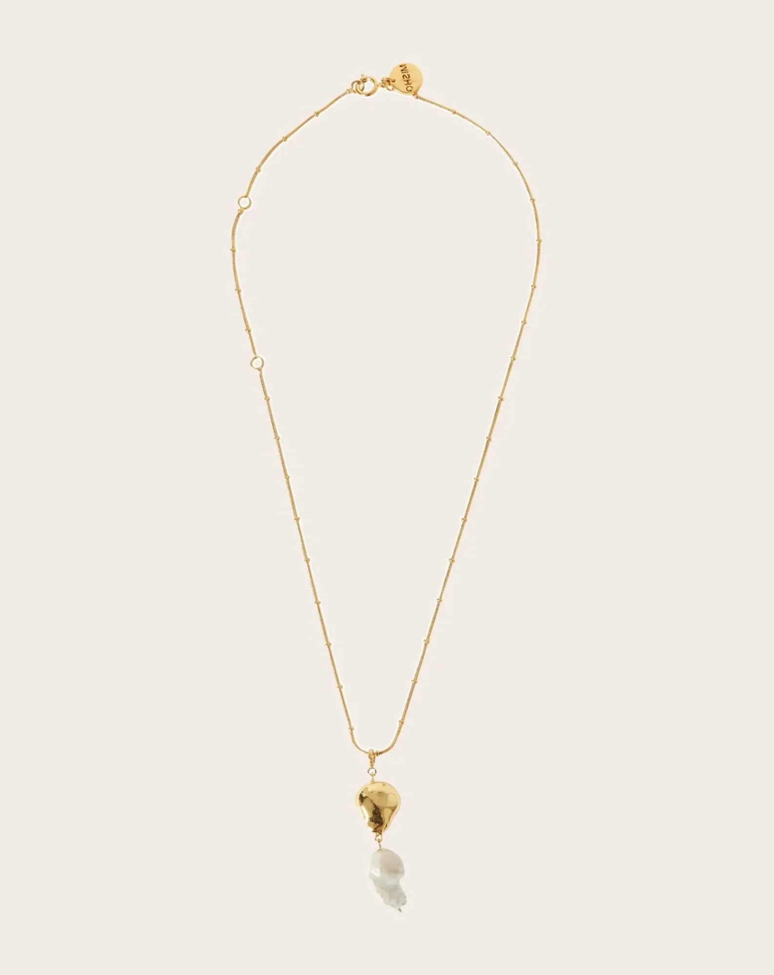 Misho Colliers-Nymph Charm 3 Necklace Doré