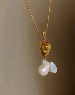 Misho Colliers-Nymph Charm 3 Necklace Doré