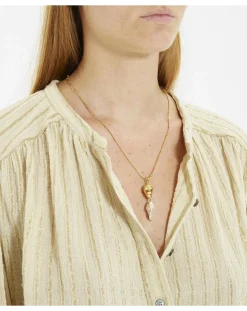 Misho Colliers-Nymph Charm 3 Necklace Doré