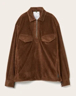 YDOT Chemises-Octa Half Zip Shirt Marron