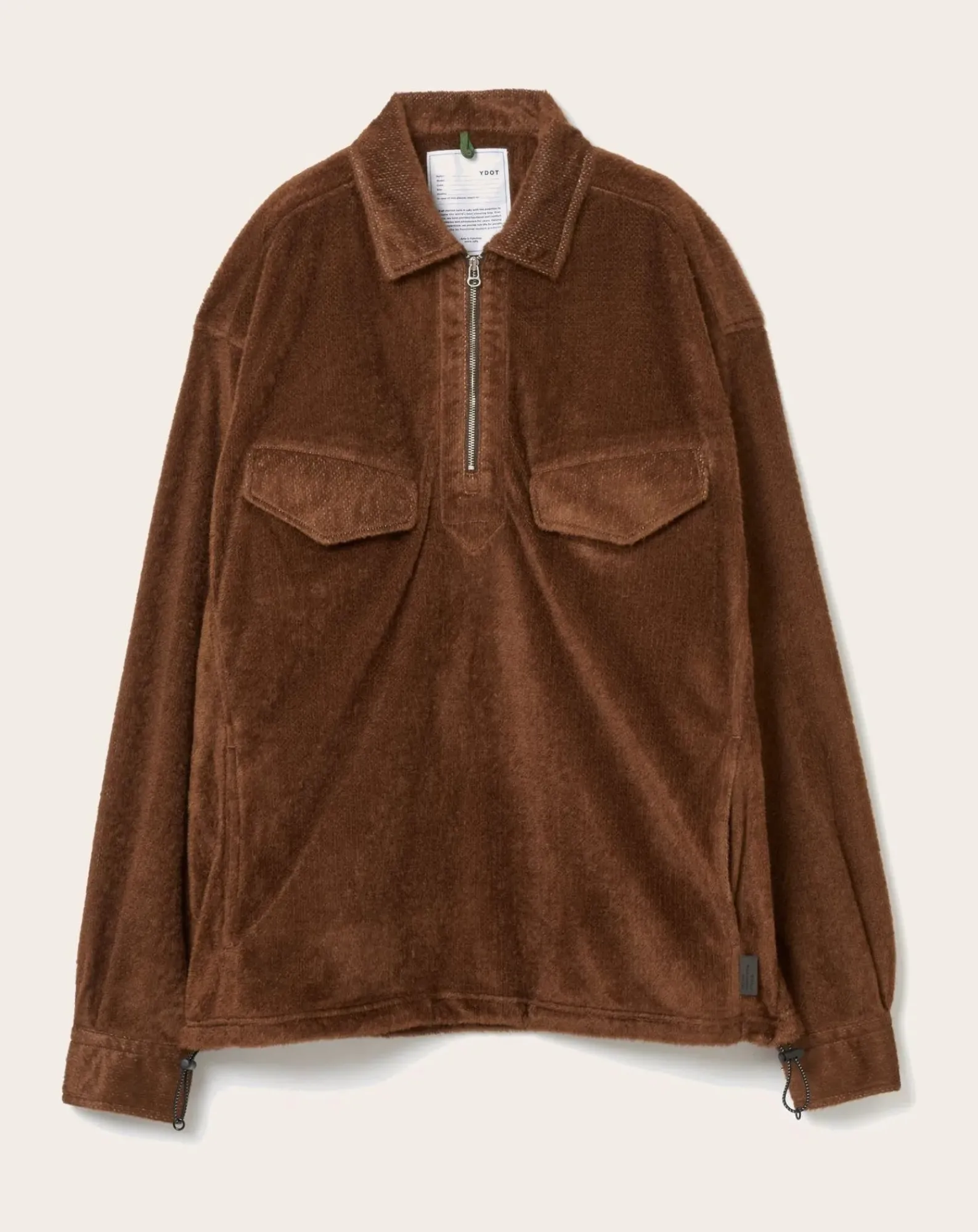 YDOT Chemises-Octa Half Zip Shirt Marron