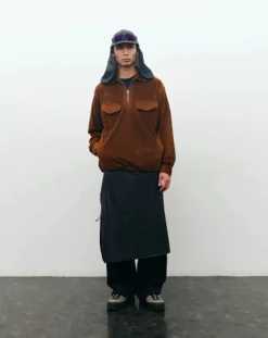 YDOT Chemises-Octa Half Zip Shirt Marron