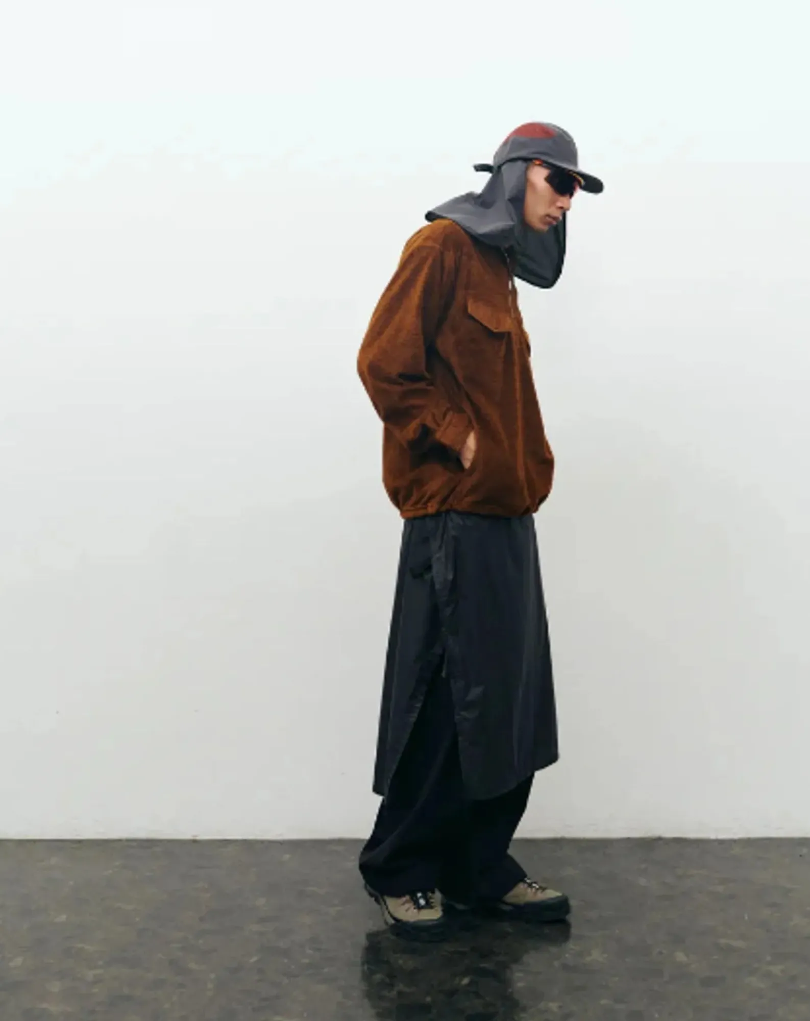 YDOT Chemises-Octa Half Zip Shirt Marron