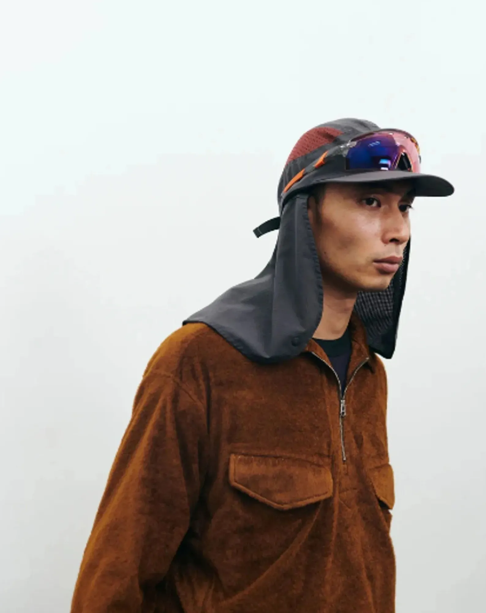 YDOT Chemises-Octa Half Zip Shirt Marron