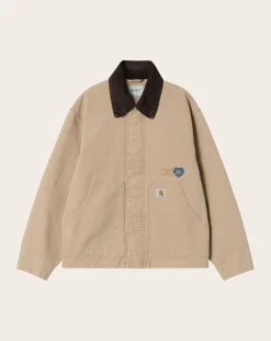 Carhartt WIP Vestes, Manteaux-OG Arcan Graphic Organic Cotton Jacket Beige