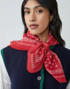 Moismont Echarpes, Foulards-Olaf scarf N°676 Wool Carmin