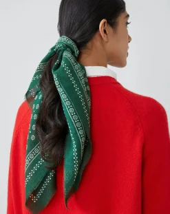 Moismont Echarpes, Foulards-Olaf scarf N°676 Wool Vert foncé