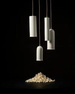 Serax Suspensions-Olympia N°3 porcelain hanging lamp, Anita Le Grelle Blanc